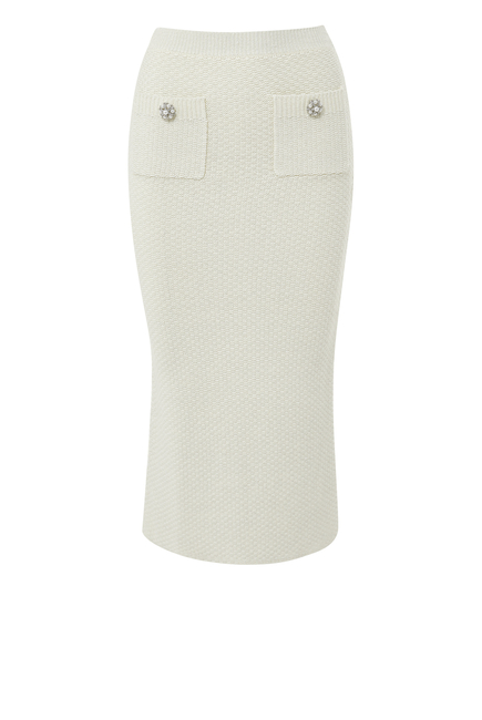 Cashmere Knit Midi Skirt